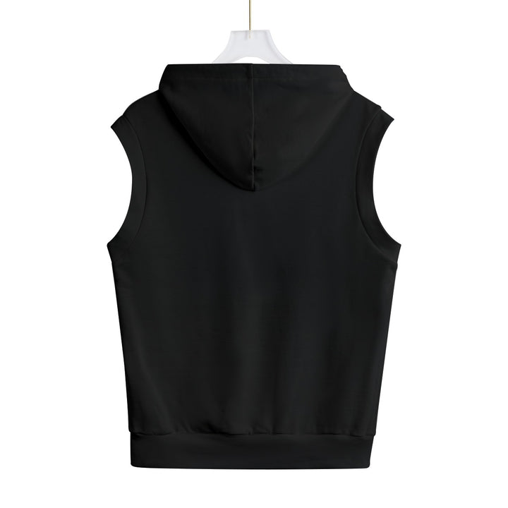 Black Hooded Vest | 100% Cotton