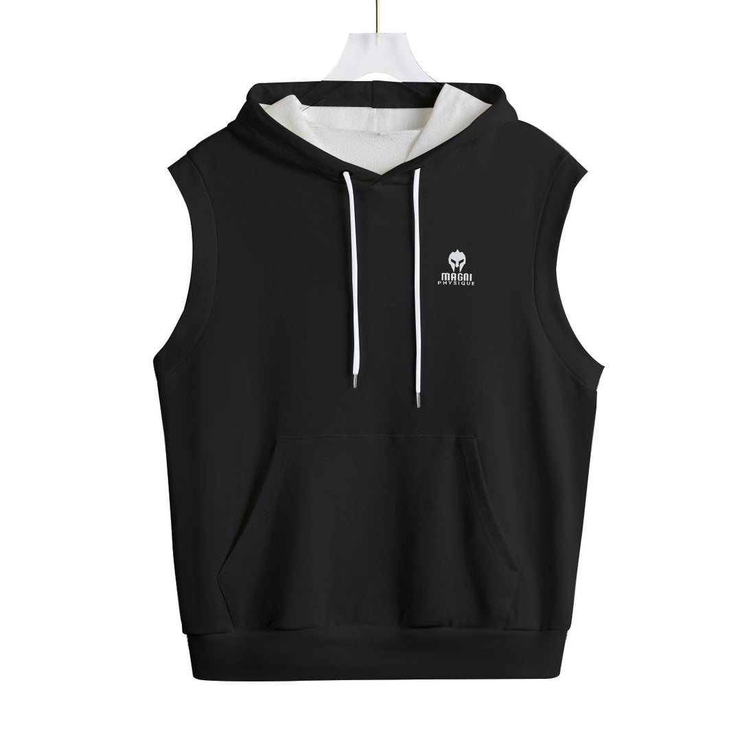 Black Hooded Vest | 100% Cotton